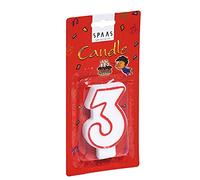 Spaas 12 Birthday Candles, Number '3'