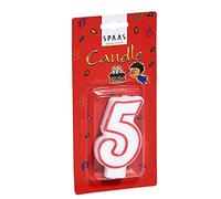 Spaas 12 Birthday Candles, Number '5'