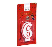 Spaas 12 Birthday Candles, Number '6'