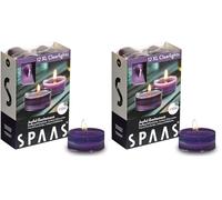 Spaas 12 Maxi Scented Tealights in Transparent Clear Cup, ± 10 Hours, Joyful Excitement (Pack of 2)