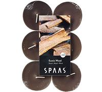 Spaas 12 Scented Maxi Tealights, 10 Hours, Exotic Wood