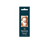 Spaas 12x Birthday Candle Number '3', Rose Gold