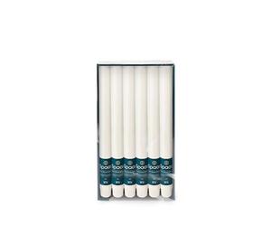 Spaas 12x Rustic Unscented Rustic Dinner Candles, 21/250mm, ± 8 Hours, White