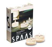 Spaas 24 Scented Clearlights, Tealights in Transparent Clear Cup, 4.5 Hours, Sensual Blush