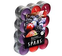Spaas 24 Scented Tealights Assorted Colours, ± 4.5 Hours, Berry Cocktail