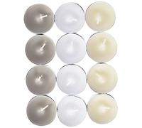Spaas 24 Scented Tealights Assorted Colours, 4.5 Hours, White Cake Vanilla