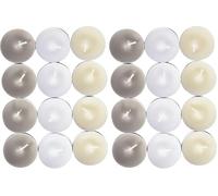 Spaas 24 Scented Tealights Assorted Colours, 4.5 Hours, White Cake Vanilla (Pack of 2)