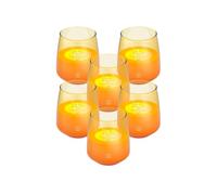 Spaas 6 LushGlow Citronella Scented Candles, ± 38 Hours, Vivid Yellow
