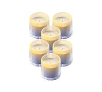 Spaas 6 Pop Unscented Candles, ± 27 Hours, Sunset Blue