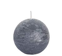 Spaas 6 Rustic Unscented Ball Candles 80 mm, 24 Hours, Grey