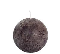 Spaas 6 Rustic Unscented Ball Candles 80 mm, 24 Hours, Warm Brown