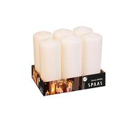Spaas 6 Unscented Pillar Candle 80/200 mm, ± 100 Hours, Ivory