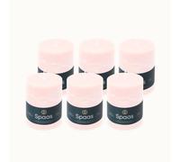 Spaas 6 Unscented Rustic Pillar Candles, 80/110mm, ± 65 Hours, Light Pink