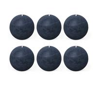 Spaas 6X Rustic Ball Candle 80 mm 24h, Dark Blue