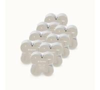 Spaas 8 Flatpacks of 8 Scented Maxi Tea Lights, ± 10 Hours, Mindful Morning, Cotton Blossom and Musk