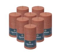 Spaas 8X Metallic Pillar Candle 70/130 mm, Salmon