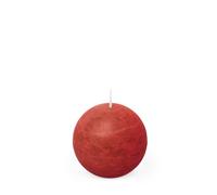 Spaas Ball Candle Rustic Unscented Red D:8xH:8cm