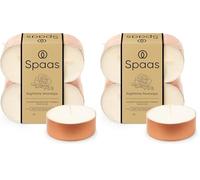 Spaas Maxi Scented Tealights in Rose Gold Cup flatpack x8 10h, Nighttime Nostalgia (Pack of 2)
