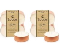 Spaas Maxi Scented Tealights in Rose Gold Cup flatpack x8 10h, Solar Spirit (Pack of 2)
