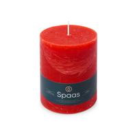 Spaas Rustic Pillar Candle 100/130 mm 95h, red