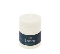 Spaas Pillar Candle Rustic Unscented White D:8xH:11cm