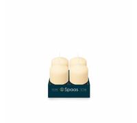 Spaas Pillar Candle Unscented Ivory D:5xH:8cm 4pcs