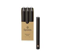 Spaas Ribbed Dinner Candle 10h, Black