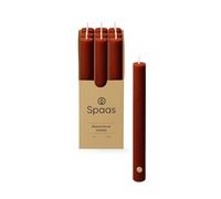 Spaas Ribbed Dinner Candle 10h, Bordeaux