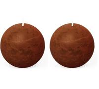 Spaas Rustic Ball Candle 80 mm 24h, Bordeaux (Pack of 2)