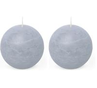 Spaas Rustic Ball Candle 80 mm 24h, Light Blue (Pack of 2)
