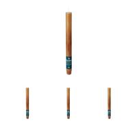 Spaas Rustic Dinner Candle 8h, Cognac (Pack of 4)