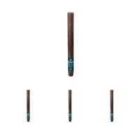 Spaas Rustic Dinner Candle 8h, Dark Brown (Pack of 4)