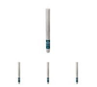 Spaas Rustic Dinner Candle 8h, Light Grey (Pack of 4)