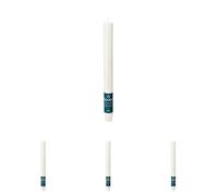 Spaas Rustic Dinner Candle 8h, White, 2,1x2,1x25 (Pack of 4)