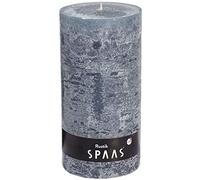Spaas Rustic Unscented Pillar Candle 100/200 mm, 120 Hours, Grey