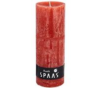 Spaas Rustic Unscented Pillar Candle 68/190 mm, ± 95 Hours, Ginger Orange