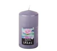 Spaas Scented Cylinder Pillar Candle, ± 65 Hours, Fairy Waterlily, D 80 mm x H 150 mm, Grey