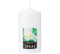 Spaas Scented Cylinder Pillar Candle 80/150 mm, ± 65 Hours, Spiritual Jasmine