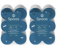 Spaas Scented Tealights flatpack x12 4.5h, Soft Sunrise, Blue (Pack of 2)