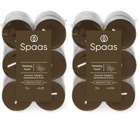 Spaas Scented Tealights flatpack x12 4.5h, Twinkling Touch, Khaki (Pack of 2)