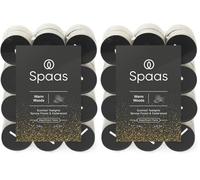 Spaas Scented Tealights flatpack x24 4,5h - Warm Woods (Pack of 2)