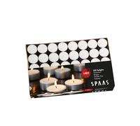 Spaas Tealights Box x120, ± 8 Hours, White, D 39 mm x H 22 mm