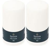 Spaas Unscented Pillar Candle 80/150 mm, 70 Hours, White (Pack of 2)