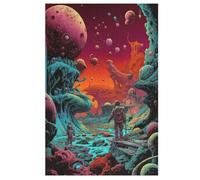 Space Adventurer Wooden Jigsaw Puzzles 1000 Piece Puzzle For Adults. Challenging To Complete But Fun And Humorous Jigsaws 78×53cm