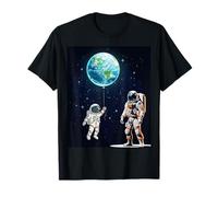 Space Age Design of an Astronaut Father and Son T-Shirt