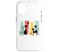 Space Age Mid-Century Modern Atomic Cat Retro Vintage 50s Case for iPhone 16