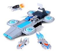 Space Aircraft Carrier Model Toys Military Battleship Building Set Toy with Fighter,Armored Tank and Plane,Radar,Pull Back Army Armored Combat Vehicle Toy for Boy Girl Children Kids