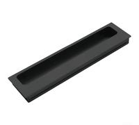 Space Aluminum Concealed Cabinet Handle, Brushed Bronze Matt Black Iron, Minimalist Flush Mount for Closet Sliding Door Hardware, Multiple Sizes(F*2)