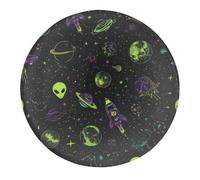 Space And Aliens Cute Glass Refrigerator Magnet 2 PCS