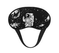 Space and Astronaut Blackout Sleep Mask - Soft Adjustable Eye Mask for Full Light Blocking, Deep Sleep, Travel & Relaxation